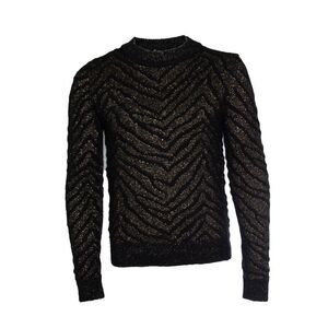 Saint Laurent, 2018 black and gold jacquard crewneck